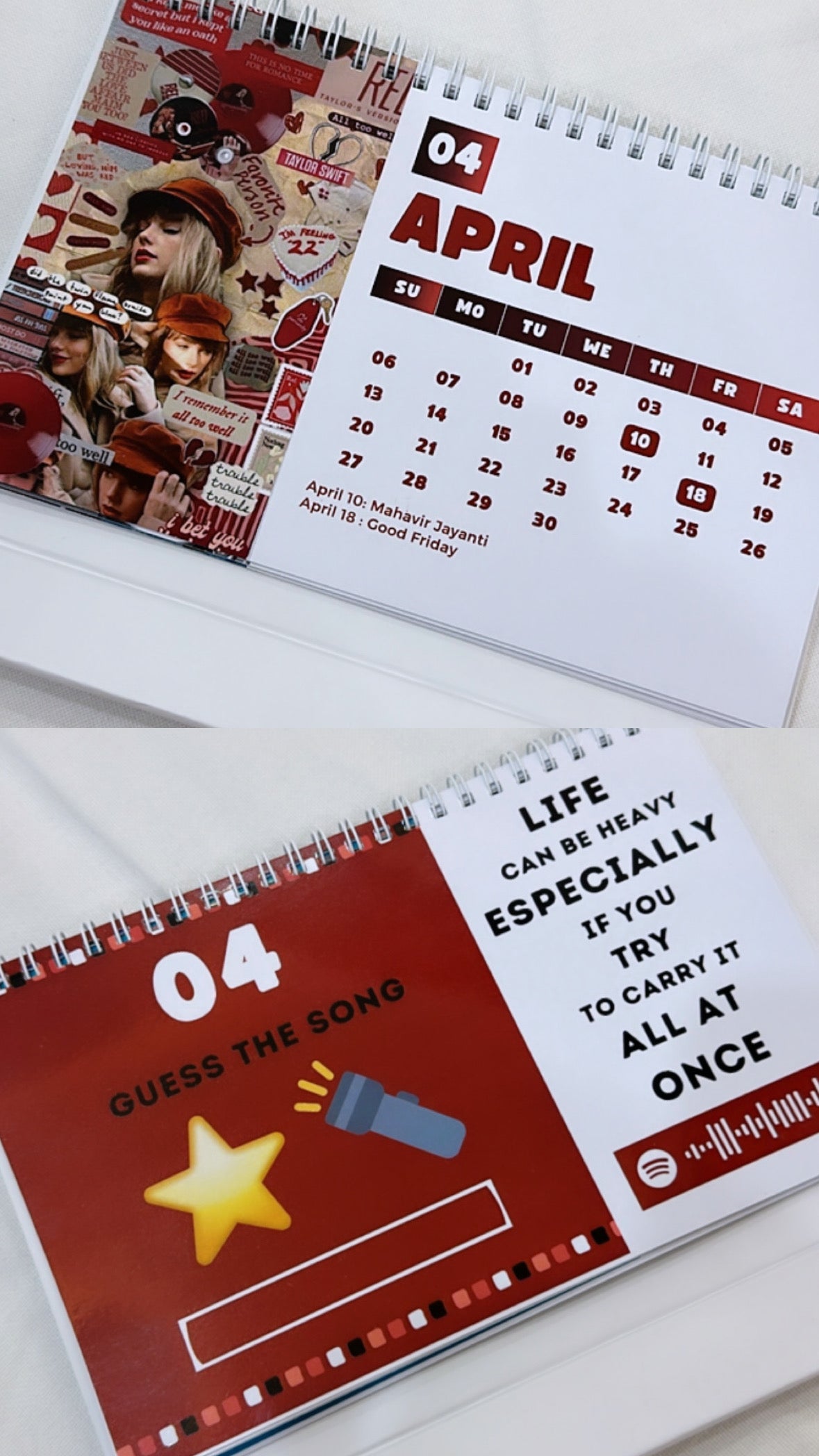 TAYLOR SWIFT DESK CALENDAR 2025