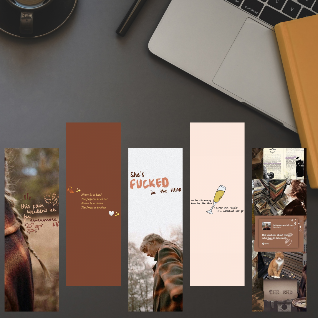 TAYLOR SWIFT BOOKMARKS (PACK OF 5: EVERMORE VERSION)